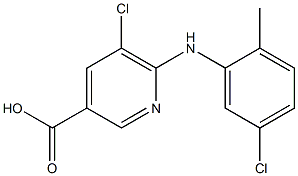 5-chloro-6-[(5-chloro-2-methylphenyl)amino]pyridine-3-carboxylic acid 结构式
