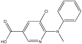5-chloro-6-[methyl(phenyl)amino]pyridine-3-carboxylic acid 结构式