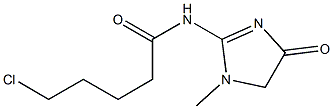 5-chloro-N-(1-methyl-4-oxo-4,5-dihydro-1H-imidazol-2-yl)pentanamide 结构式