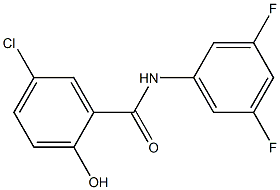 5-chloro-N-(3,5-difluorophenyl)-2-hydroxybenzamide 结构式