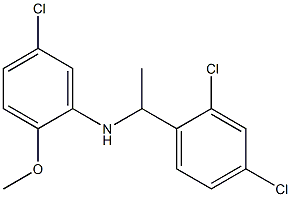 5-chloro-N-[1-(2,4-dichlorophenyl)ethyl]-2-methoxyaniline 结构式