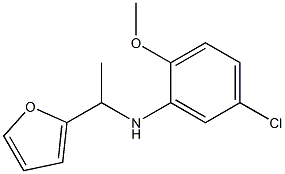 5-chloro-N-[1-(furan-2-yl)ethyl]-2-methoxyaniline 结构式