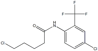 5-chloro-N-[4-chloro-2-(trifluoromethyl)phenyl]pentanamide 结构式