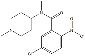 5-chloro-N-methyl-N-(1-methylpiperidin-4-yl)-2-nitrobenzamide 结构式