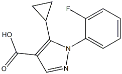 5-cyclopropyl-1-(2-fluorophenyl)-1H-pyrazole-4-carboxylic acid 结构式