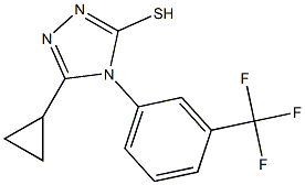 5-cyclopropyl-4-[3-(trifluoromethyl)phenyl]-4H-1,2,4-triazole-3-thiol 结构式