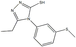 5-ethyl-4-[3-(methylsulfanyl)phenyl]-4H-1,2,4-triazole-3-thiol 结构式