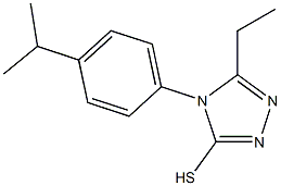 5-ethyl-4-[4-(propan-2-yl)phenyl]-4H-1,2,4-triazole-3-thiol 结构式