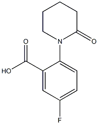 5-fluoro-2-(2-oxopiperidin-1-yl)benzoic acid 结构式