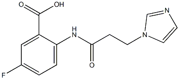 5-fluoro-2-{[3-(1H-imidazol-1-yl)propanoyl]amino}benzoic acid 结构式