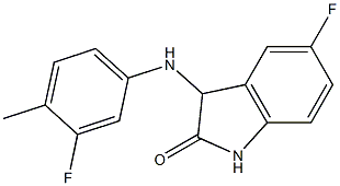 5-fluoro-3-[(3-fluoro-4-methylphenyl)amino]-2,3-dihydro-1H-indol-2-one 结构式