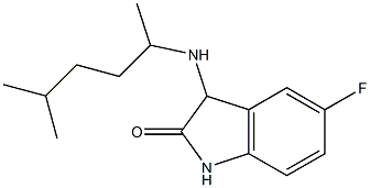 5-fluoro-3-[(5-methylhexan-2-yl)amino]-2,3-dihydro-1H-indol-2-one 结构式
