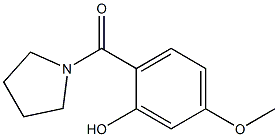 5-methoxy-2-(pyrrolidin-1-ylcarbonyl)phenol 结构式