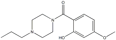 5-methoxy-2-[(4-propylpiperazin-1-yl)carbonyl]phenol 结构式