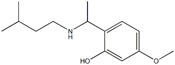 5-methoxy-2-{1-[(3-methylbutyl)amino]ethyl}phenol 结构式