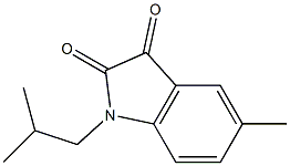 5-methyl-1-(2-methylpropyl)-2,3-dihydro-1H-indole-2,3-dione 结构式