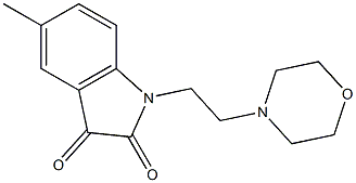 5-methyl-1-[2-(morpholin-4-yl)ethyl]-2,3-dihydro-1H-indole-2,3-dione 结构式