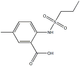 5-methyl-2-[(propylsulfonyl)amino]benzoic acid 结构式