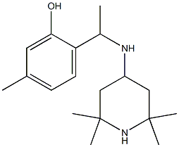 5-methyl-2-{1-[(2,2,6,6-tetramethylpiperidin-4-yl)amino]ethyl}phenol 结构式