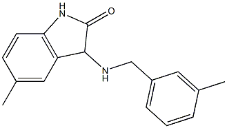 5-methyl-3-{[(3-methylphenyl)methyl]amino}-2,3-dihydro-1H-indol-2-one 结构式