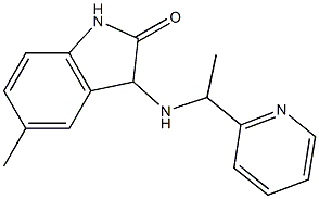 5-methyl-3-{[1-(pyridin-2-yl)ethyl]amino}-2,3-dihydro-1H-indol-2-one 结构式