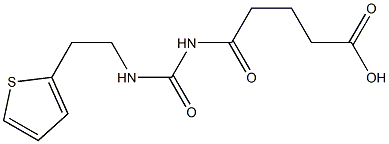 5-oxo-5-({[2-(thiophen-2-yl)ethyl]carbamoyl}amino)pentanoic acid 结构式