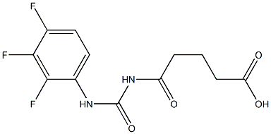 5-oxo-5-{[(2,3,4-trifluorophenyl)carbamoyl]amino}pentanoic acid 结构式