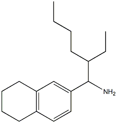 6-(1-amino-2-ethylhexyl)-1,2,3,4-tetrahydronaphthalene 结构式