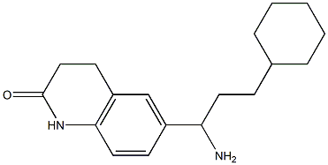 6-(1-amino-3-cyclohexylpropyl)-1,2,3,4-tetrahydroquinolin-2-one 结构式