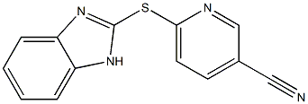 6-(1H-1,3-benzodiazol-2-ylsulfanyl)pyridine-3-carbonitrile 结构式