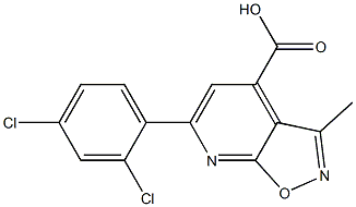 6-(2,4-dichlorophenyl)-3-methylpyrido[3,2-d][1,2]oxazole-4-carboxylic acid 结构式