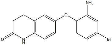 6-(2-amino-4-bromophenoxy)-1,2,3,4-tetrahydroquinolin-2-one 结构式