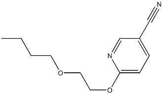 6-(2-butoxyethoxy)pyridine-3-carbonitrile 结构式