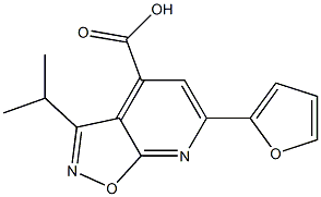 6-(2-furyl)-3-isopropylisoxazolo[5,4-b]pyridine-4-carboxylic acid 结构式