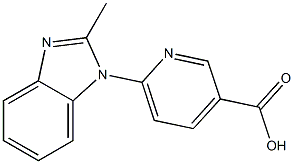 6-(2-methyl-1H-1,3-benzodiazol-1-yl)pyridine-3-carboxylic acid 结构式
