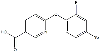 6-(4-bromo-2-fluorophenoxy)pyridine-3-carboxylic acid 结构式