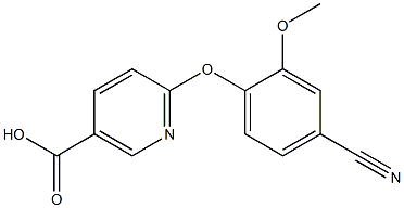 6-(4-cyano-2-methoxyphenoxy)nicotinic acid 结构式