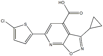 6-(5-chlorothiophen-2-yl)-3-cyclopropylpyrido[3,2-d][1,2]oxazole-4-carboxylic acid 结构式