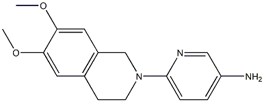 6-(6,7-dimethoxy-1,2,3,4-tetrahydroisoquinolin-2-yl)pyridin-3-amine 结构式