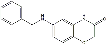 6-(benzylamino)-3,4-dihydro-2H-1,4-benzoxazin-3-one 结构式