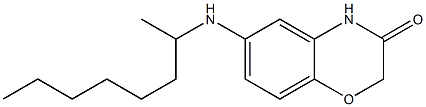 6-(octan-2-ylamino)-3,4-dihydro-2H-1,4-benzoxazin-3-one 结构式