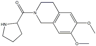 6,7-dimethoxy-2-(pyrrolidin-2-ylcarbonyl)-1,2,3,4-tetrahydroisoquinoline 结构式