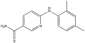 6-[(2,4-dimethylphenyl)amino]pyridine-3-carbothioamide 结构式