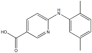 6-[(2,5-dimethylphenyl)amino]pyridine-3-carboxylic acid 结构式