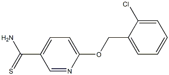 6-[(2-chlorophenyl)methoxy]pyridine-3-carbothioamide 结构式