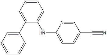 6-[(2-phenylphenyl)amino]pyridine-3-carbonitrile 结构式