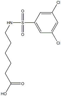 6-[(3,5-dichlorobenzene)sulfonamido]hexanoic acid 结构式