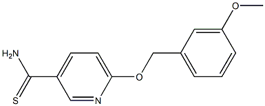 6-[(3-methoxybenzyl)oxy]pyridine-3-carbothioamide 结构式