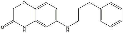 6-[(3-phenylpropyl)amino]-3,4-dihydro-2H-1,4-benzoxazin-3-one 结构式