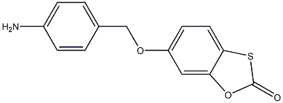 6-[(4-aminophenyl)methoxy]-2H-1,3-benzoxathiol-2-one 结构式